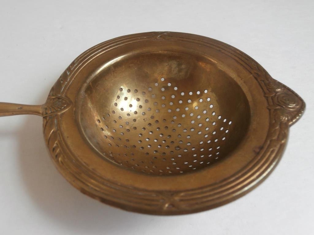 Brass Silver Tea Strainer Circa 1900’s Haute Juice