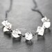 Herkimer Diamond Necklace, Ice Clear Rock Crystal Quartz Oxidized Sterling Silver Necklace - In the Rough