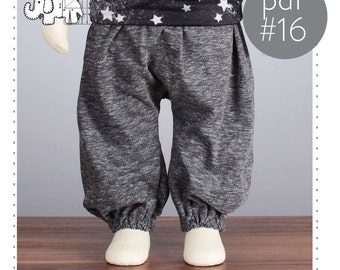 Baby sarouel pants pattern // baggy pants sewing pattern // pdf and tutorial // 0M-6T // #16