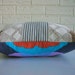CLEARANCE Colorful Modern Butterfly Throw Pillow Cover - Charcoal Mustard Lavender - Ticking Burlap Lace