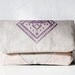 LAST ONE Geometrical Illusion Printed Leather Pouch lavender iPad case No. ZPB-102