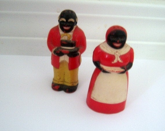 Vintage Little Mose and Aunt Jemima Plastic Figurines
