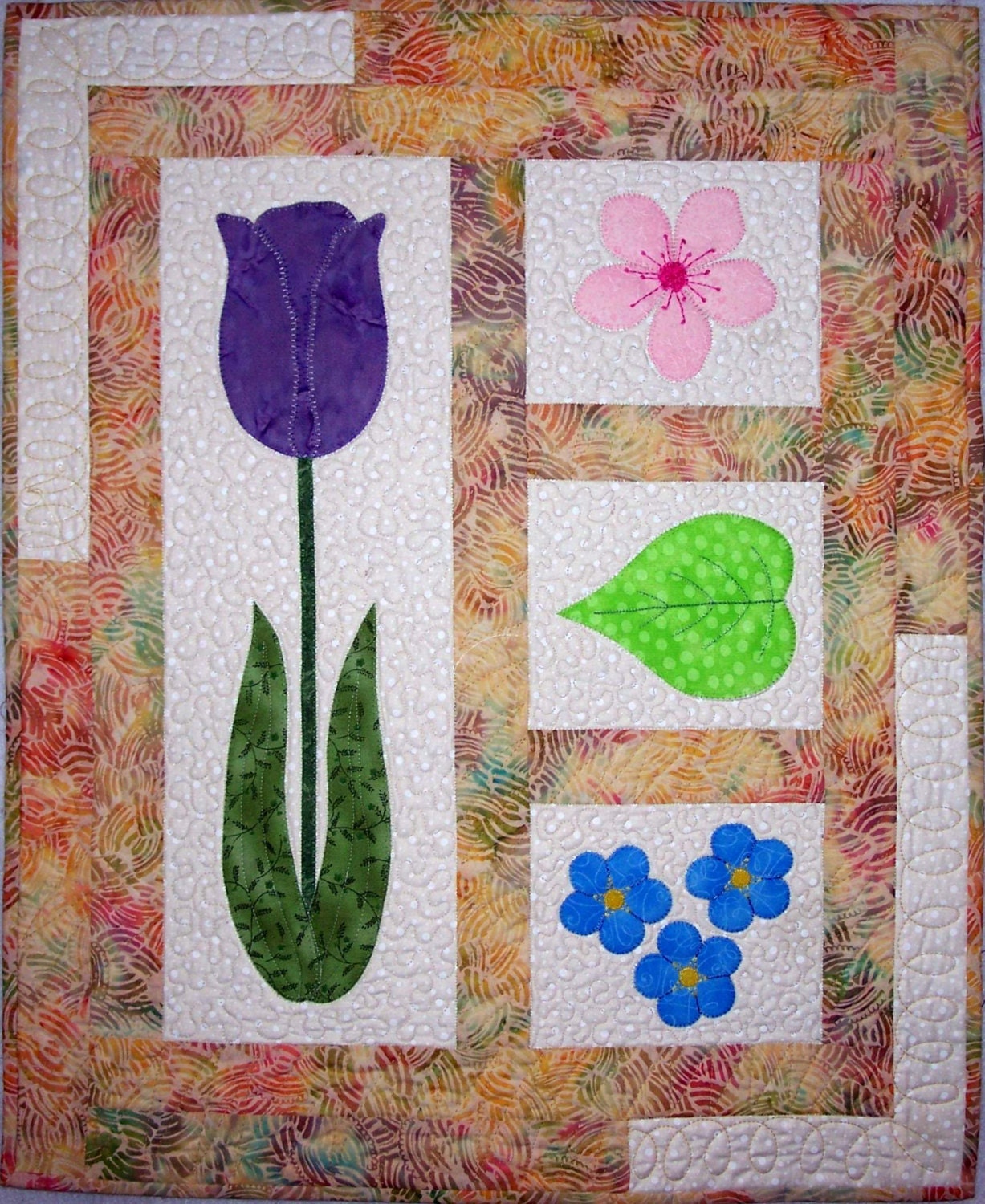 KIT Spring Harmony Wall Hanging Quilt Pattern And KIT