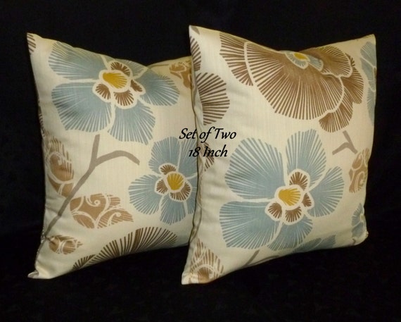 Throw Pillows Pillow Covers Decorative Pillows Cream Blue