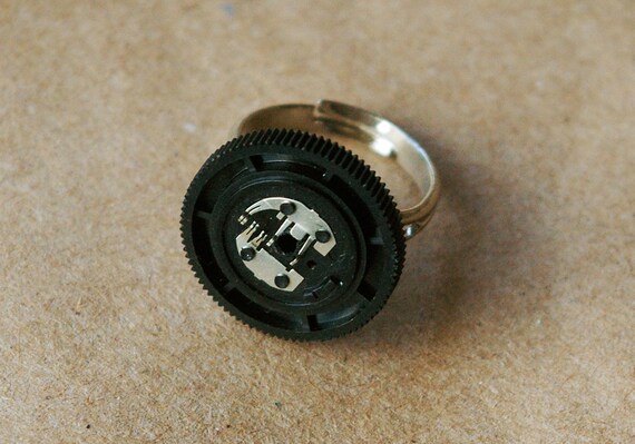 Black Sound Dial Trashion Ring