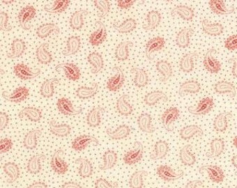 Grant Park Ivory Red Paisley by Minick & Simpson for Moda