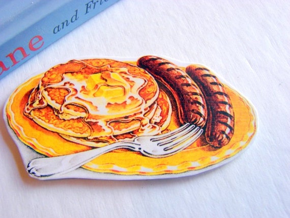 Breakfast Pin Or Magnet  Pancakes With Syrup And by mimiandlucy