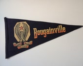 Rare Felt Wool Pennant from Bougainville British Solomon Islands / Military Pennant / WWII Memorabilia / Pennant / Military Banner