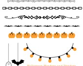 Halloween Clipart Halloween Header Divider- Halloween Digital Graphic Art - Halloween Clip Art - INSTANT DOWNLOAD Il_170x135