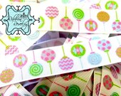 Gorgeous Pink Christmas glitter ornaments 7/8" grosgrain ribbon Christmas Il_170x135