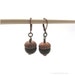 Acorn Earrings (Fall Jewelry Fashion, Brown and Copper, Thanksgiving)