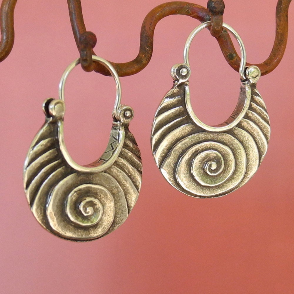Scroll Earrings Larger size sterling silver