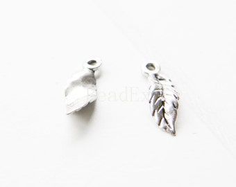 30pcs / Leaf / Oxidized Silver Tone / Base Metal / Charm (XA432//A86)