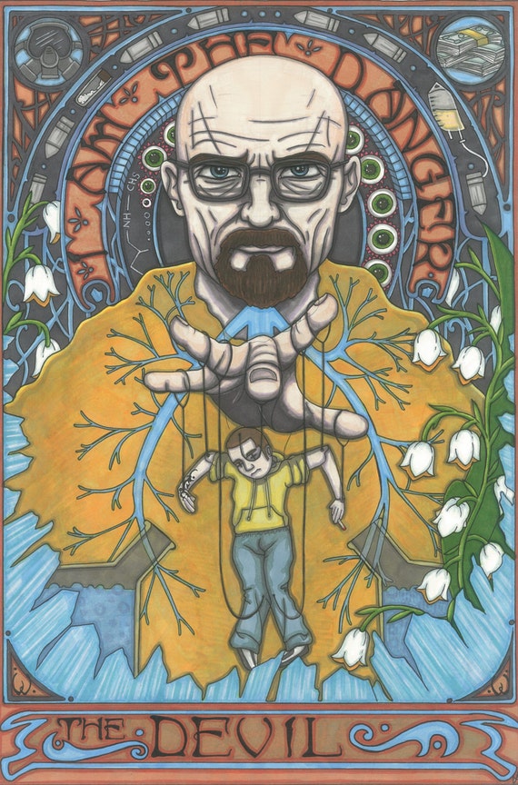 CULT TV Tarot Breaking Bad postcard PRINT