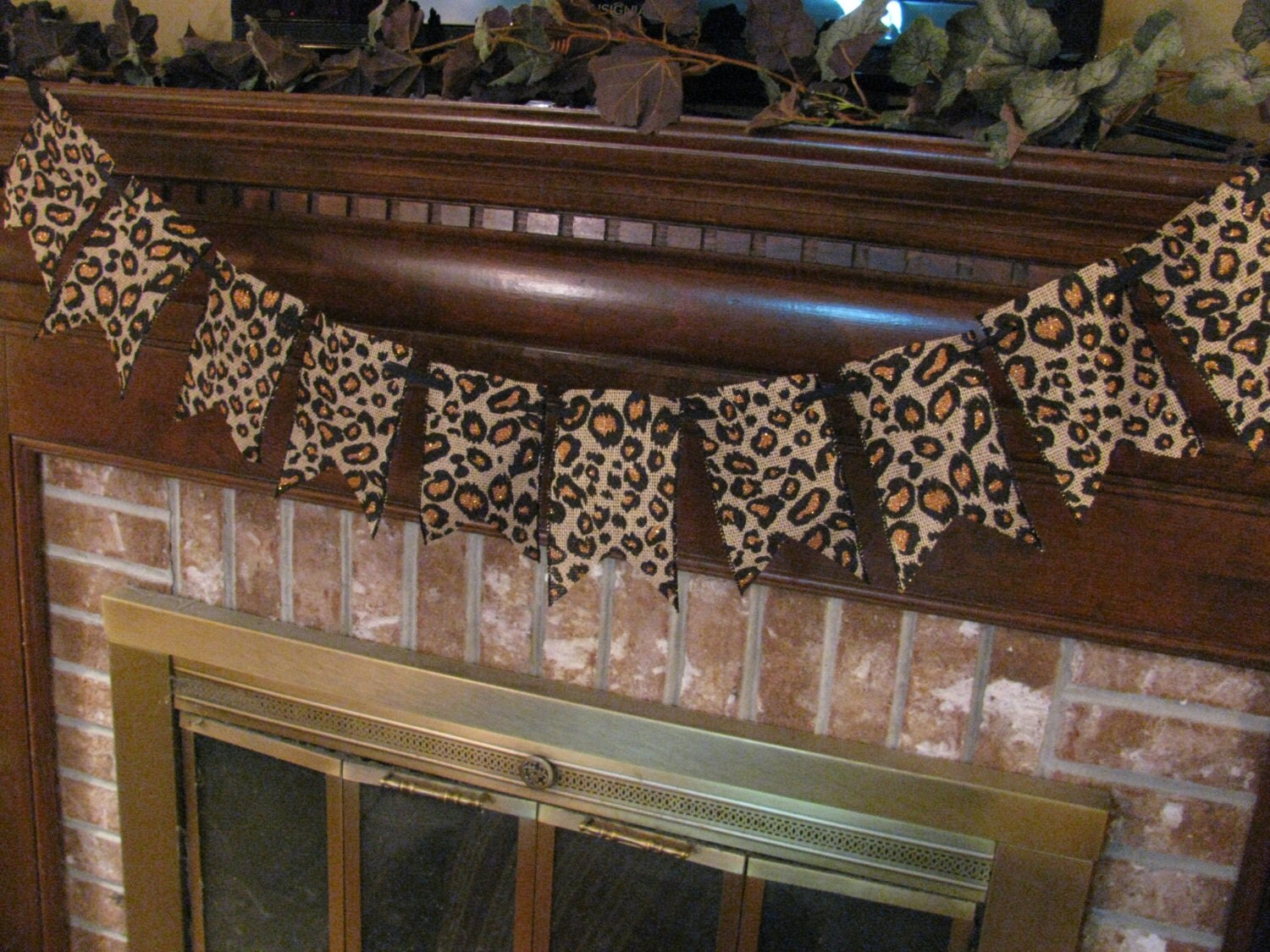 Burlap Leopard Print Banner Garland by inspirationalbanners
