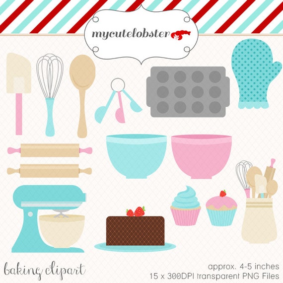 Baking Clipart Set clip art set of baking by mycutelobsterdesigns