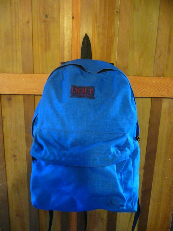 Vintage Backpack DOLT California/ 80s Back pack with leather