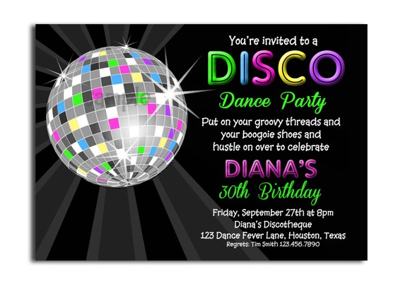 Printable Disco Invitations 2