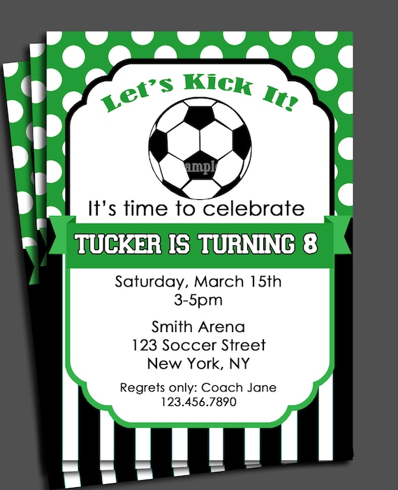 Soccer Theme Party Invitations Printable 4