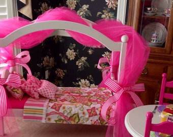 18 inch doll canopy bed