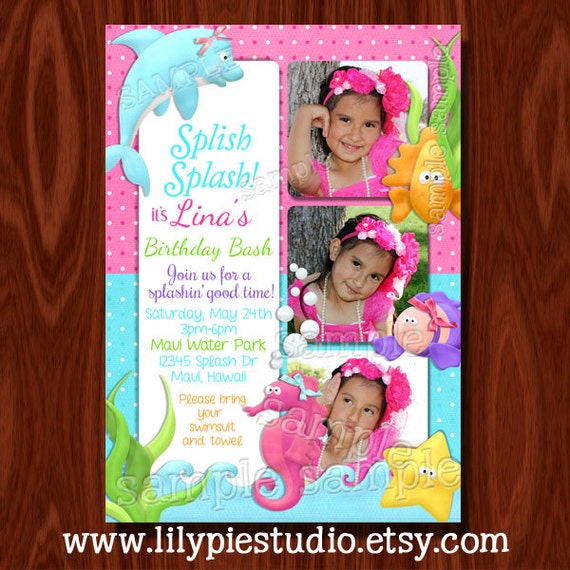 Under the Sea Birthday Invitation PRINTABLE Digital File Il_570xn