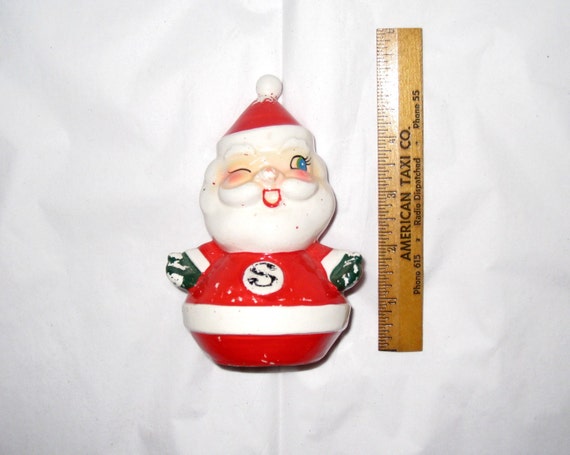 1960 Holt Howard Ceramic Winking SANTA Salt and Pepper