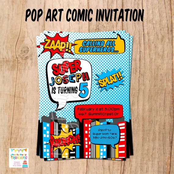 Superhero Comic Invitations 9