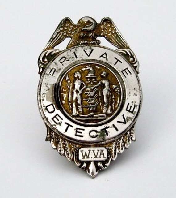 Vintage Private Detective Badge: West Virginia Private