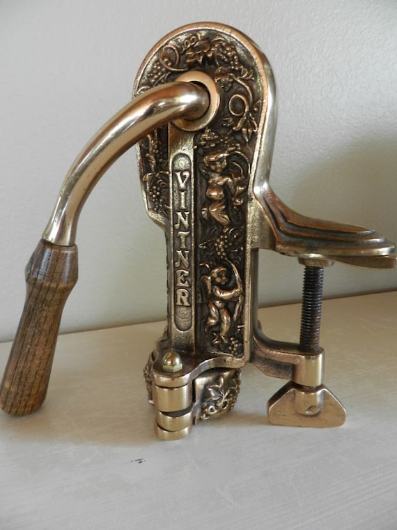 Vintage Rogar Vintner Brass Wine Opener