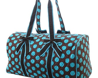 ... Duffle Bag- Monogrammed Turquoise Duffle Bag~ Duffel Bag~Embroidery