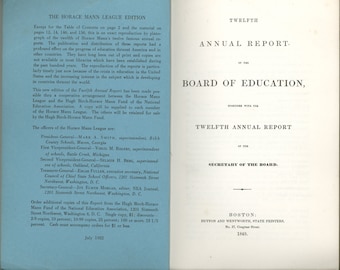 twelfth annual report to the massachusetts board of education