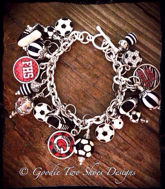 Soccer Mom Charm Bracelet Soccer Soccer Jewelry by mygoodie2shoes