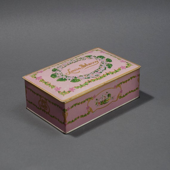 Items similar to Vintage Louis Sherry Candy Tin Box on Etsy