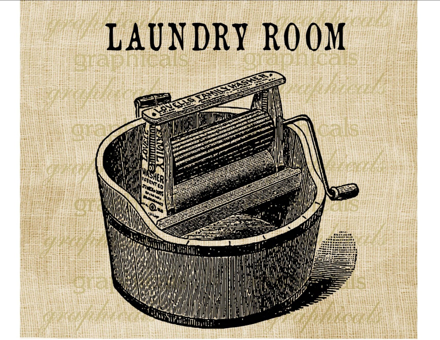 Vintage Laundry Room Sign Instant Digital Download By Graphicals