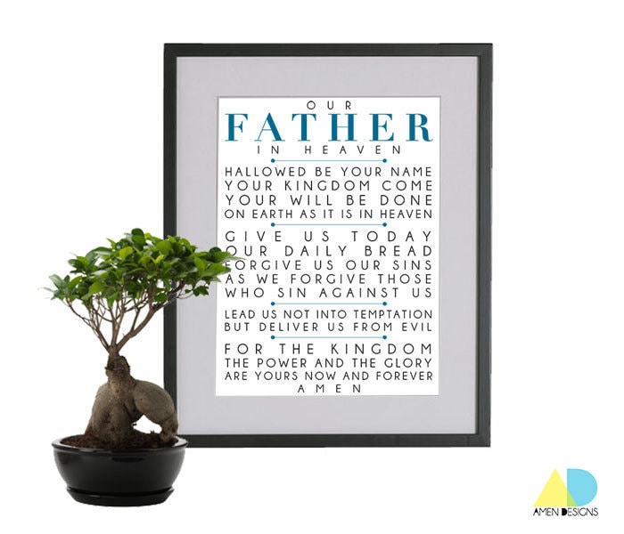 The Lord's Prayer. NIV. DIY. PDF. A3 for 11x14. Printable