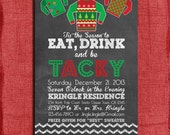 Printable Chalk style Holiday Ugly Sweater Party Invitation-DIY Il_170x135