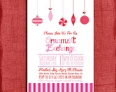 Printable Pink Holiday Ornament Exchange Party Invitation-DIY Il_170x135