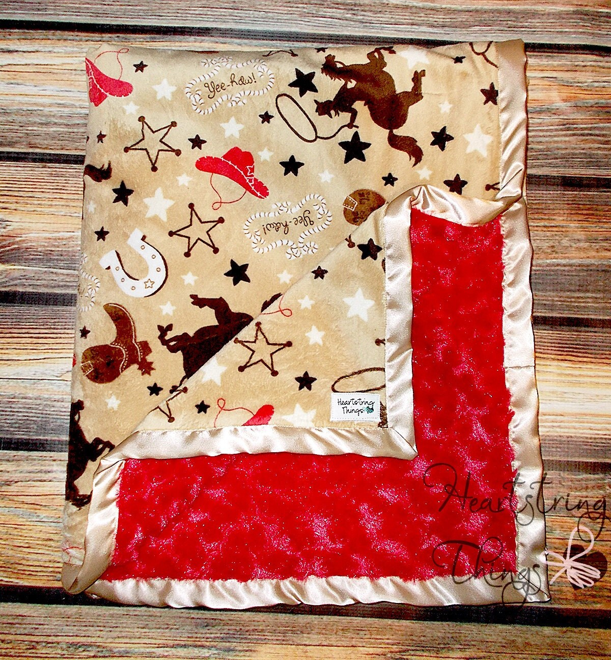 Baby Size Cowboy Minky cowboy minky cowboy blanket