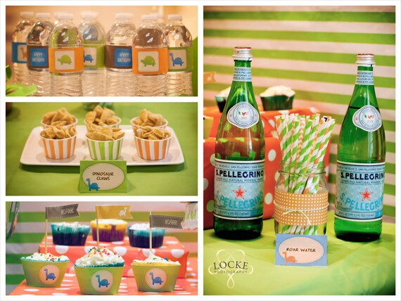 Dinosaur Party Pack - Dino Party Kit - INSTANT DOWNLOAD - Printable PDF with Editable Text