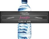 100 Chalk Board Graduation Water Bottle Labels - Waterproof Self Stick Labels Il_170x135