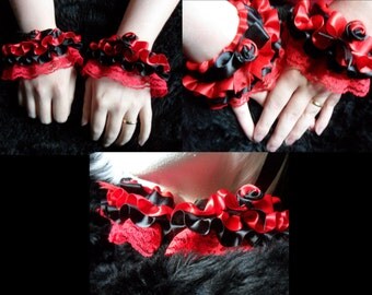 Custom made Ribbon cuffs for Cosplay and Lolita