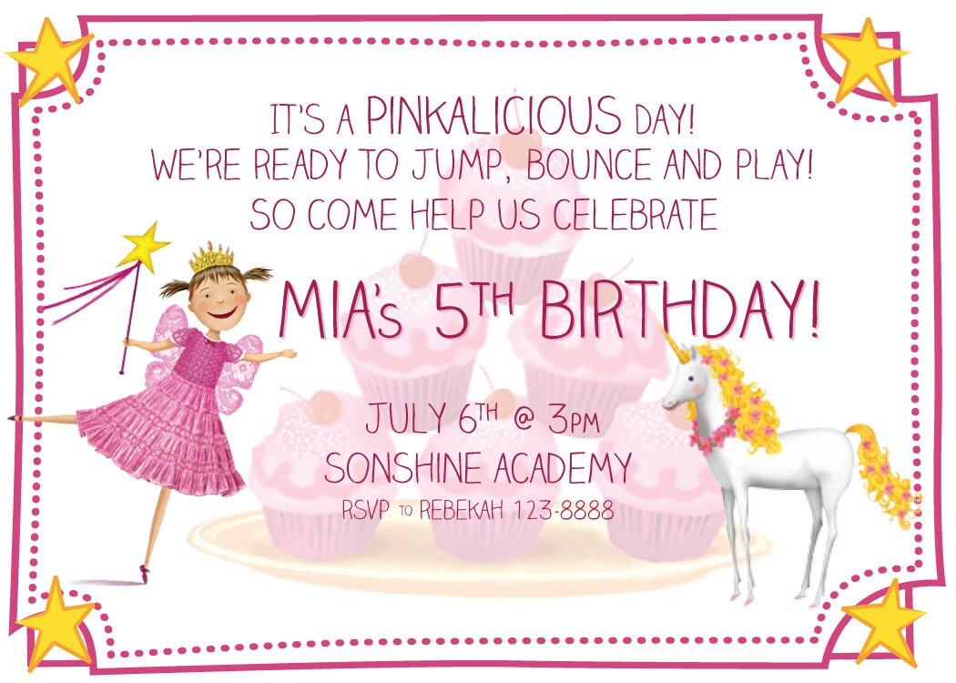 Pinkalicious Birthday Party Invitation DIY Printable