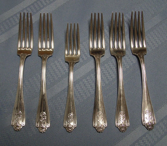 6 Pcs Gorham Company EP Silver Plated Flatware by KelleysKottage