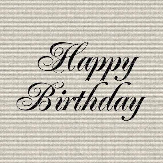  Happy  Birthday  Script Wall Decor Art  Typography Word  Art 