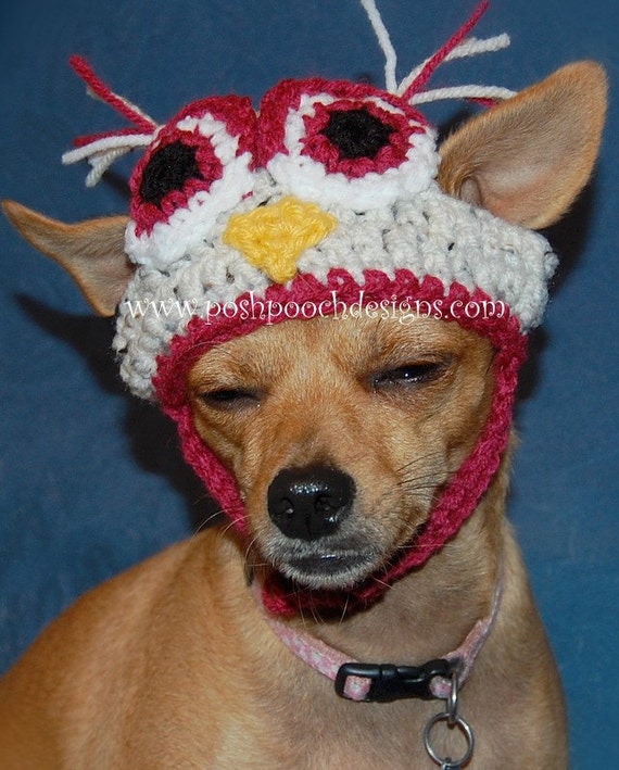 hat crochet owl pattern sleepy Dog Hat Crochet Small Instant    Download Owl Dog Pattern Beanie