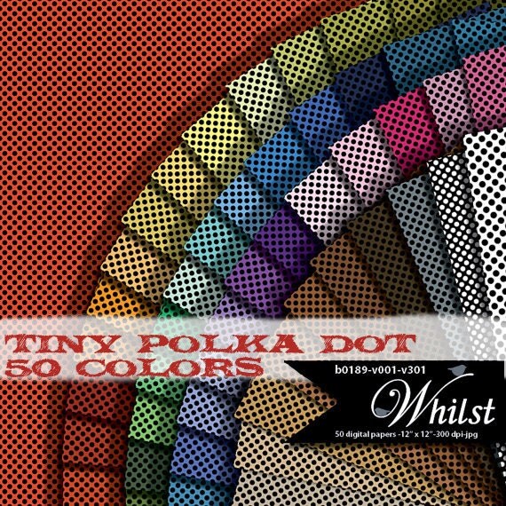 SALE Black dot digital paper polkadot scrapbooking invitation diy black background cards : b0189 v001 v301 Il_570xn