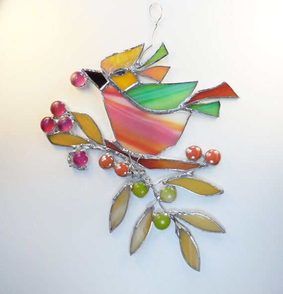 The Happy Bird. Home Decor. Suncatcher.