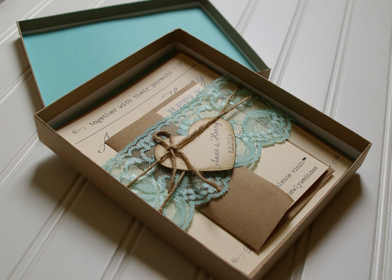 Rustic Wedding Invitations: Unique Boxed Lace and by ...