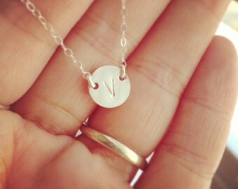 Initial Necklace, Personalized Sterling Silver Initial Necklace, Delicate Initial Necklace, Everyday Wear, Personalized Gift, Mothers Gift