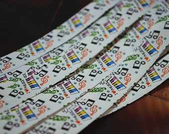 Musical Note Origami Lucky Star Paper Strips Star Folding Paper - Pack of 60 Strips